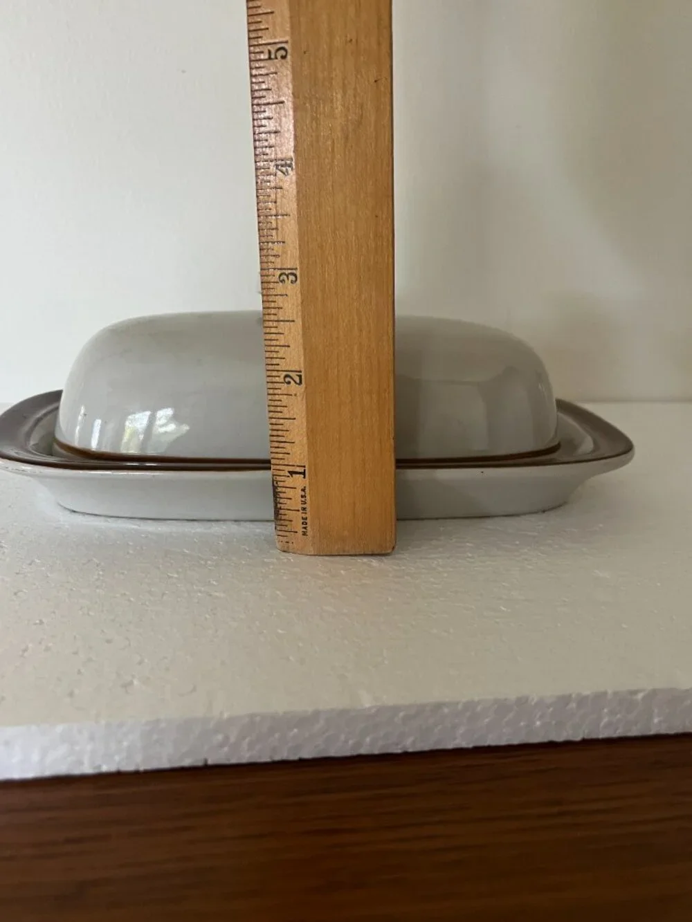 Monterey Stoneware Ceramic Mid Century Butter Dish